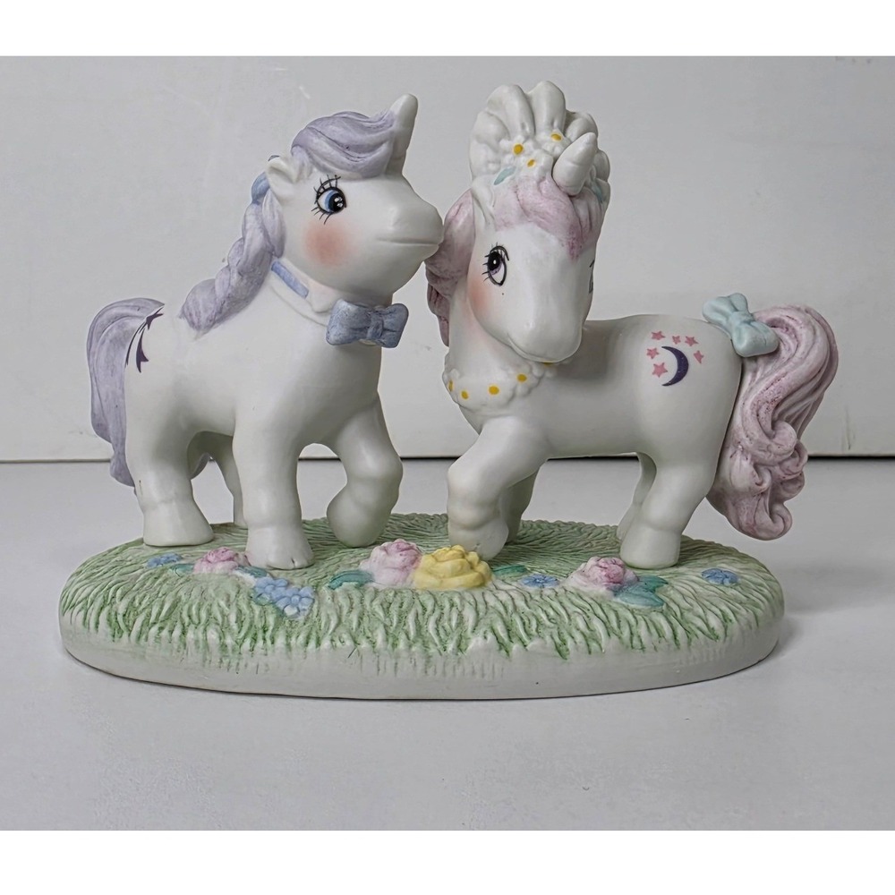 Vintage 1985 My Little Pony Wedding Prance Porcelain Unicorn Figurine Hasbro G1
